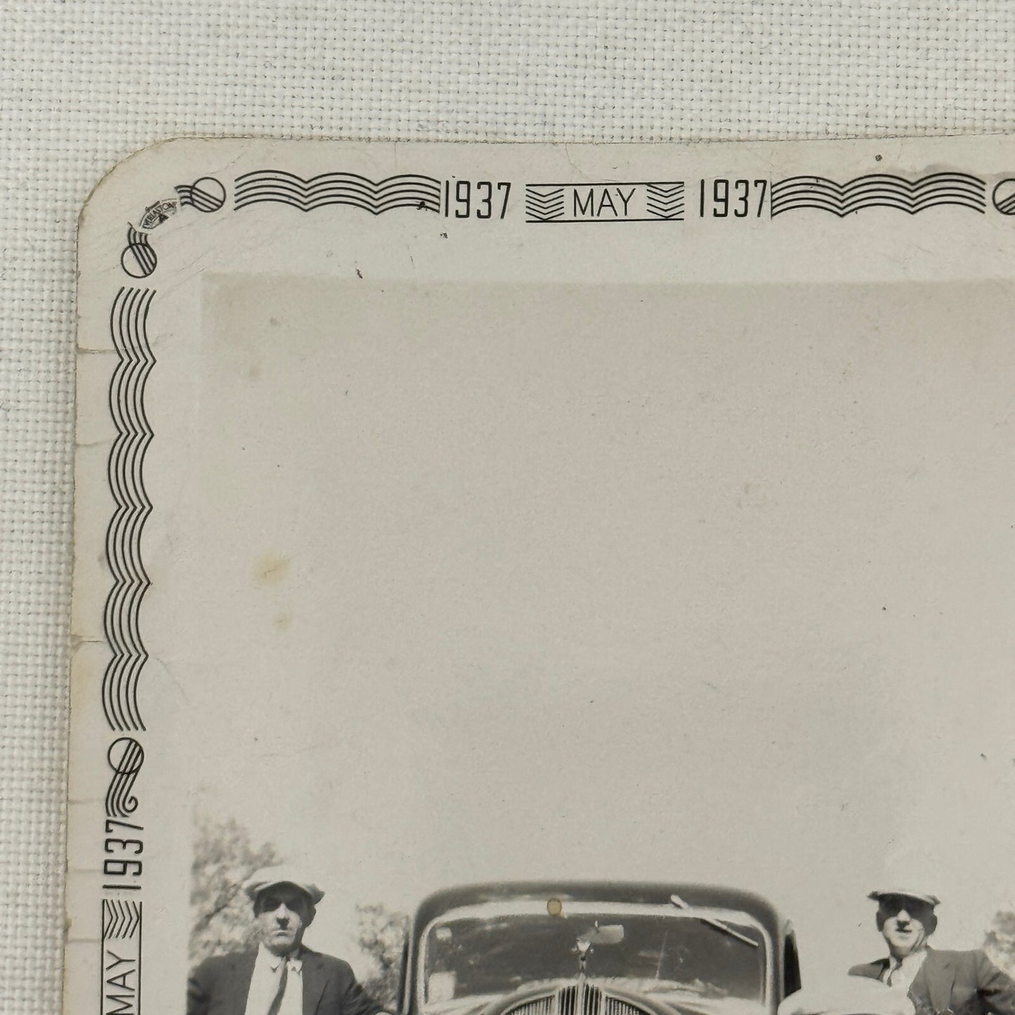 Vintage Photo Photograph Print People Child with Early Car Automobile