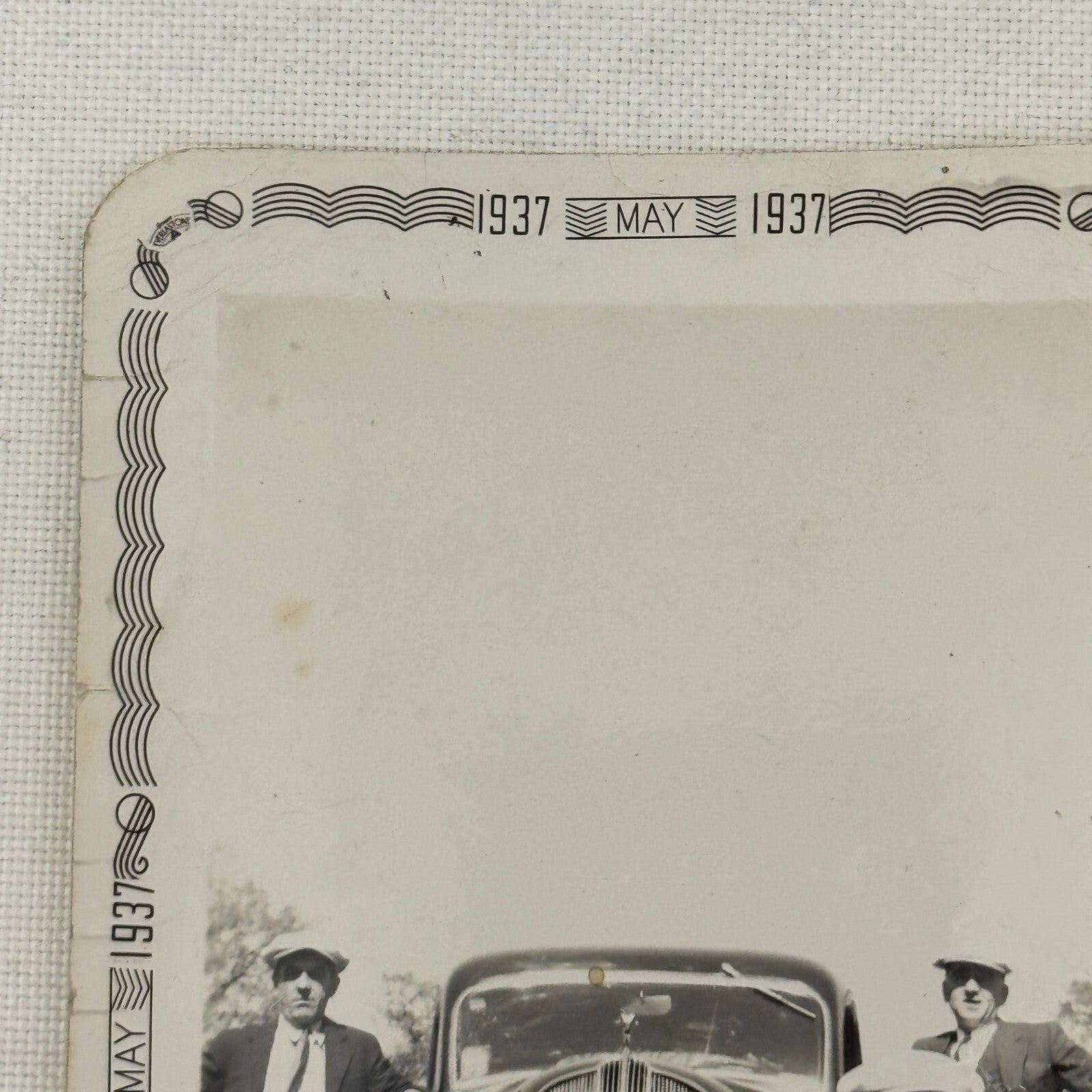 Vintage Photo Photograph Print People Child with Early Car Automobile