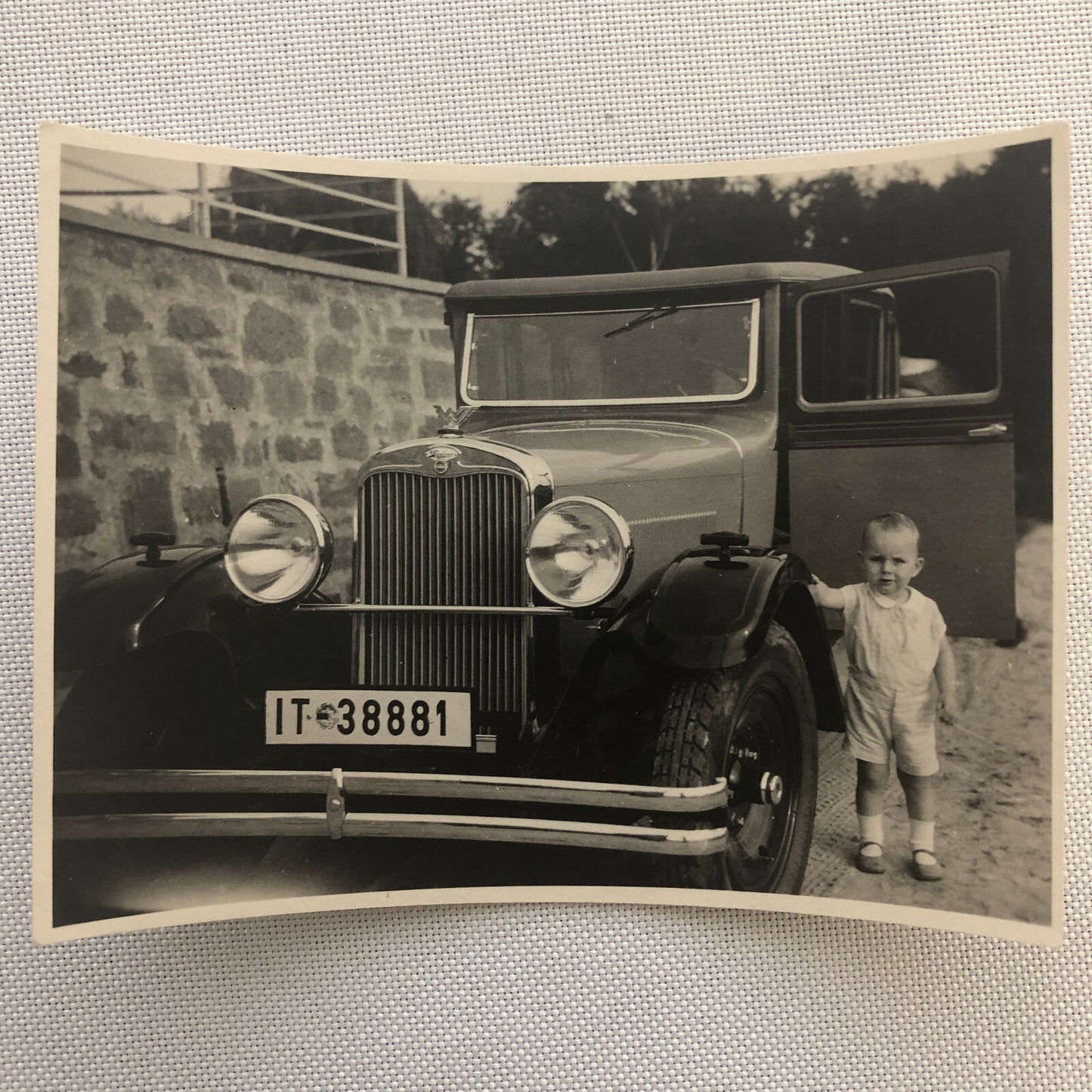 Vintage Photo Photograph Lot Baby Child with Wanderer Car 1930 AL22SM1