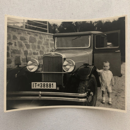 Vintage Photo Photograph Lot Baby Child with Wanderer Car 1930 AL22SM1