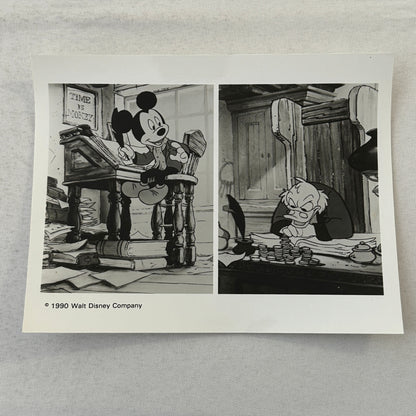 Walt Disney Vintage Press Photo Photograph Mickey Mouse and Scrooge McDuck Duck