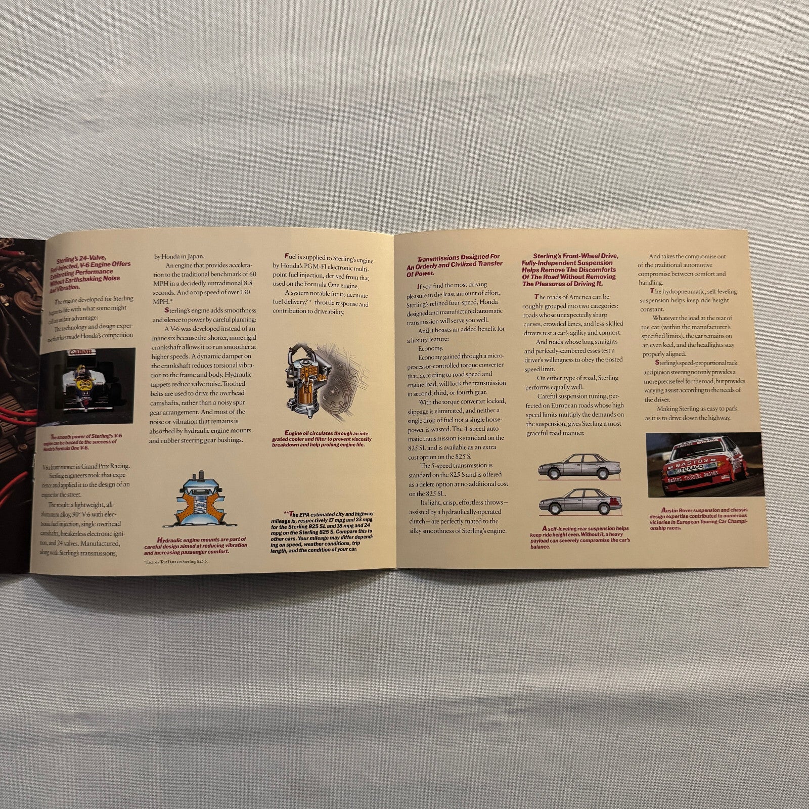 Sterling 825S and 825SL Car Sales Brochure Catalog Advertising Sterling 825 S SL