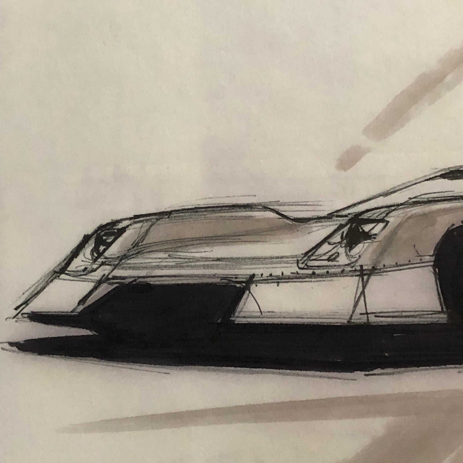 Styling Concept Automobile Illustration Art Drawing Sketch Vintage 1967 NOTTRODT