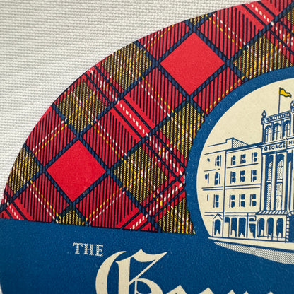 Vintage Travel Luggage Label The Geoge Hotel Edinburgh Scotland