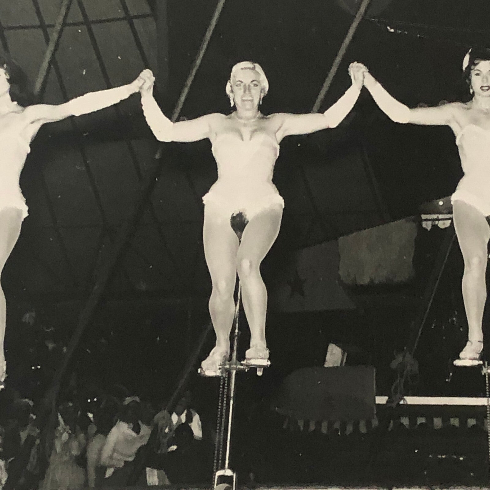 Circus Performer Balancing Act Unicycle Photo Photograph Vintage Marchita Troupe