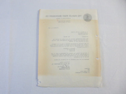 1948 Euclid Road Machinery Company Letter Letterhead Truck + 