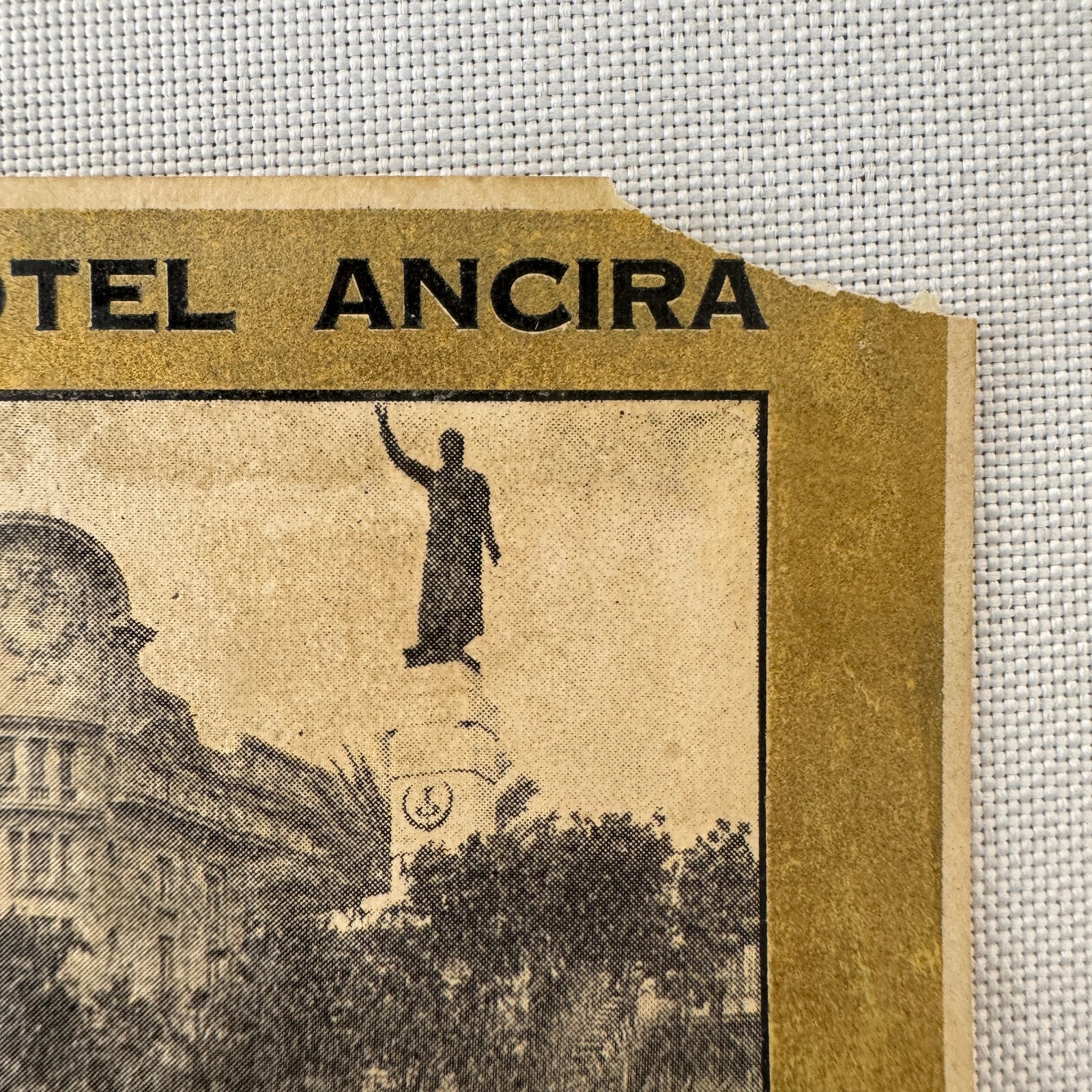 Vintage Hotel Travel Luggage Label Gran Hotel Ancira Monterrey Mexico