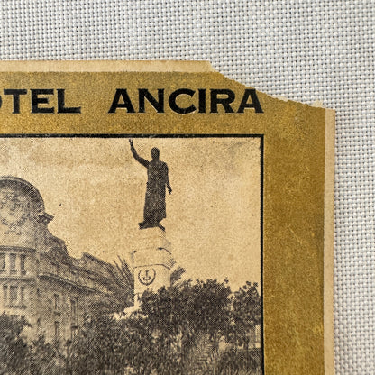 Vintage Hotel Travel Luggage Label Gran Hotel Ancira Monterrey Mexico
