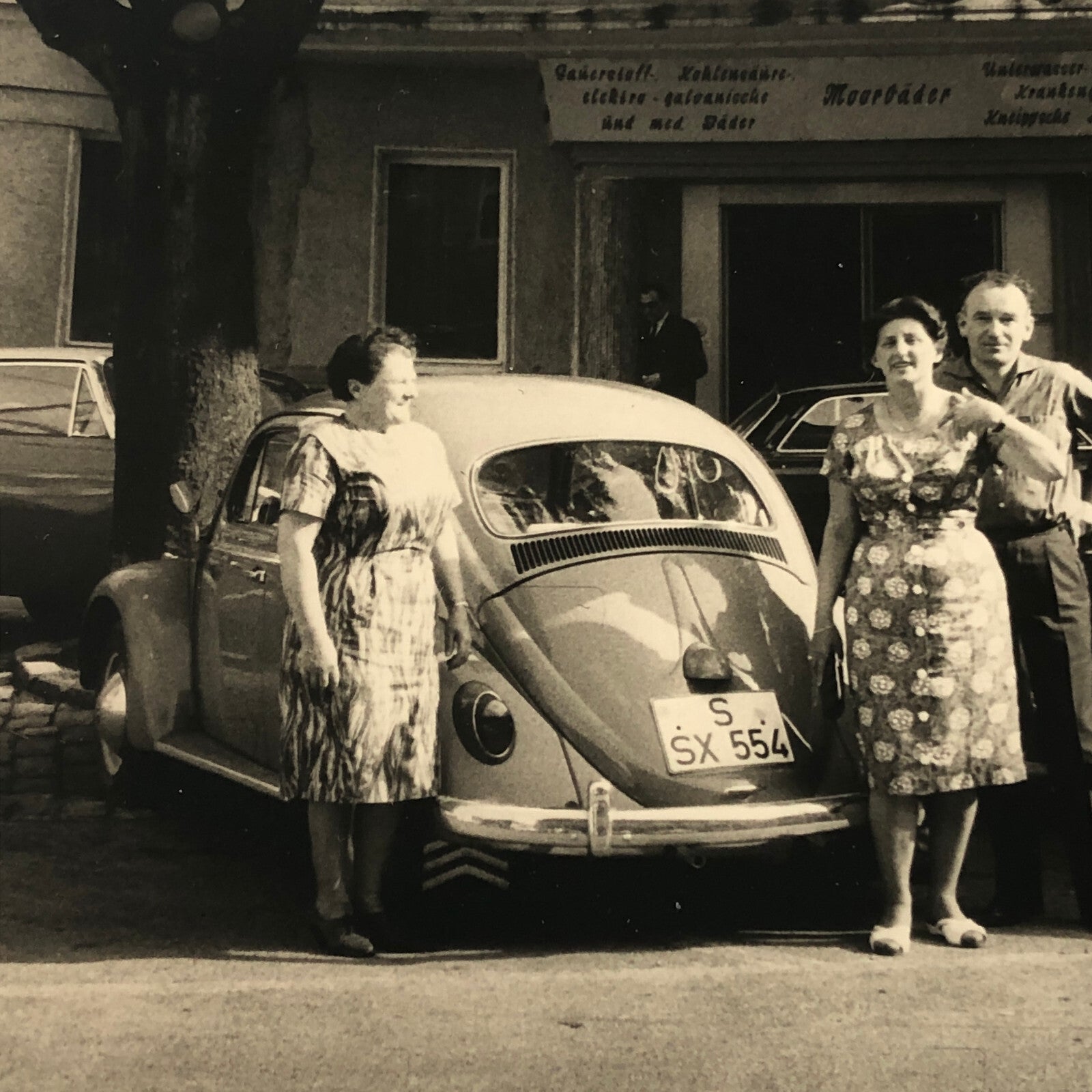 Vintage Photo Photograph Snapshot People with VW Volkswagen Beetle Bug Cars
