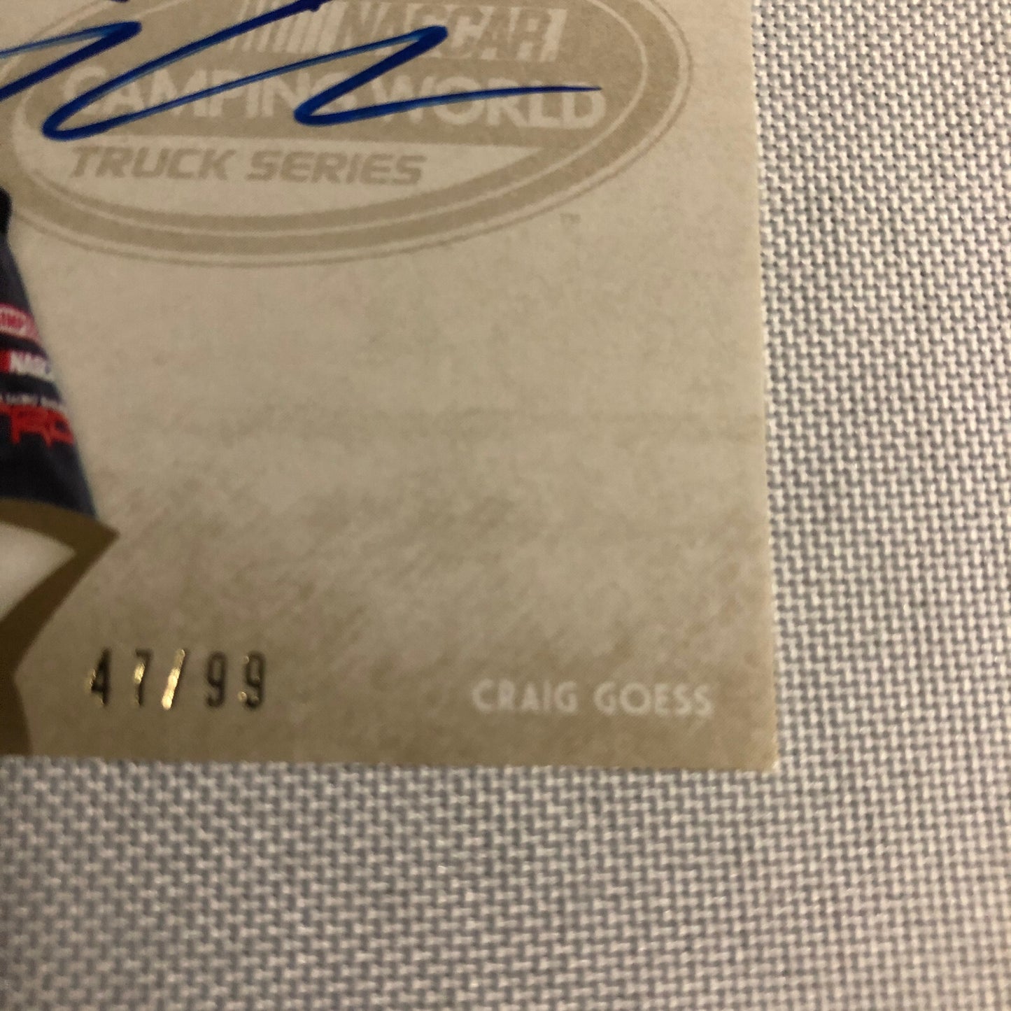 2011 Press Pass Fanfare Autograph Graig Goess Signed Card Signature Auto NASCAR
