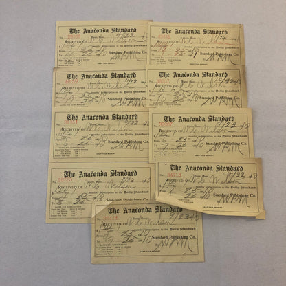 The Anaconda Standard Butte Montana Newspaper Document Ephemera Lot 9x 1910