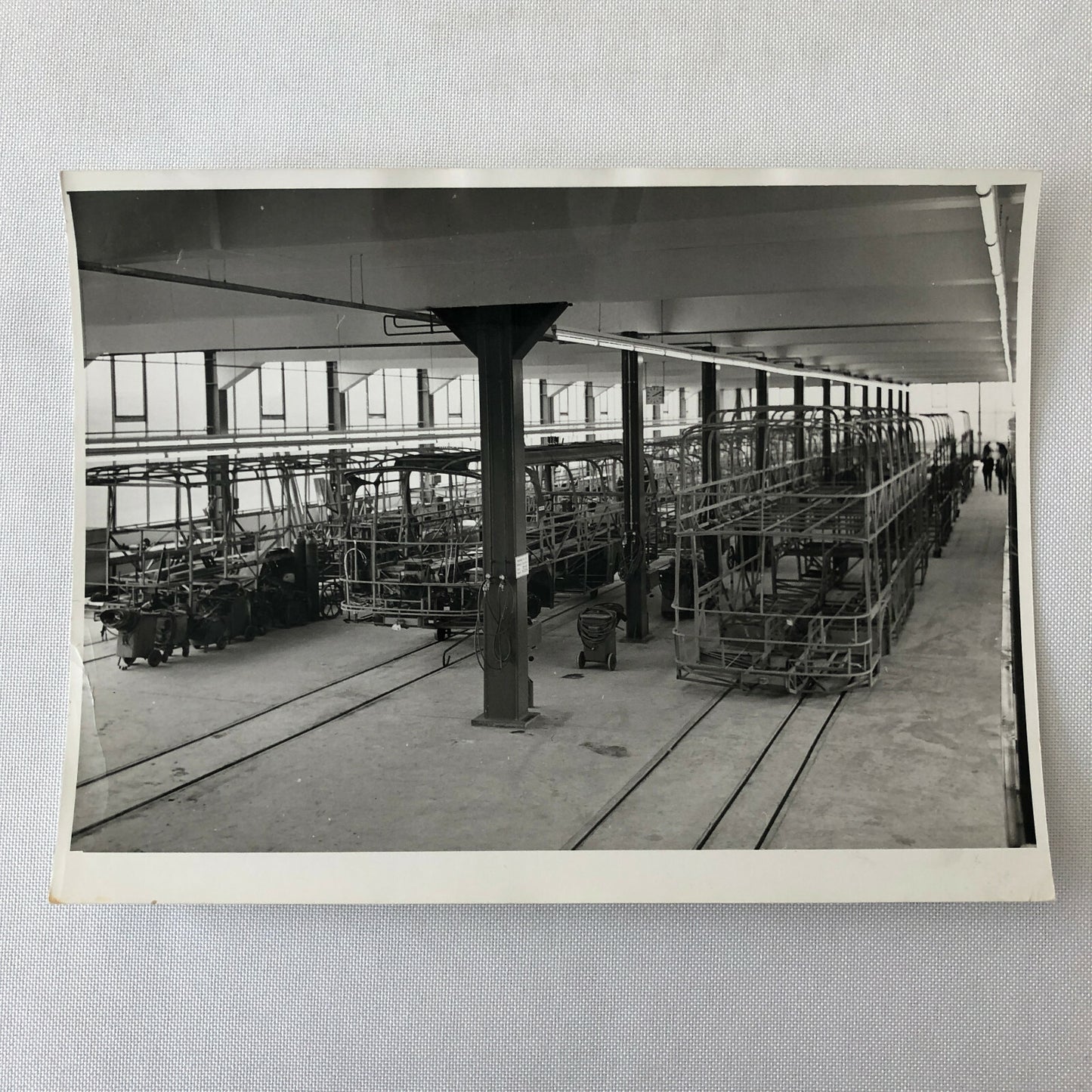 Vintage Plaxton Coachworks Bus Factory Photo Photograph Truck 