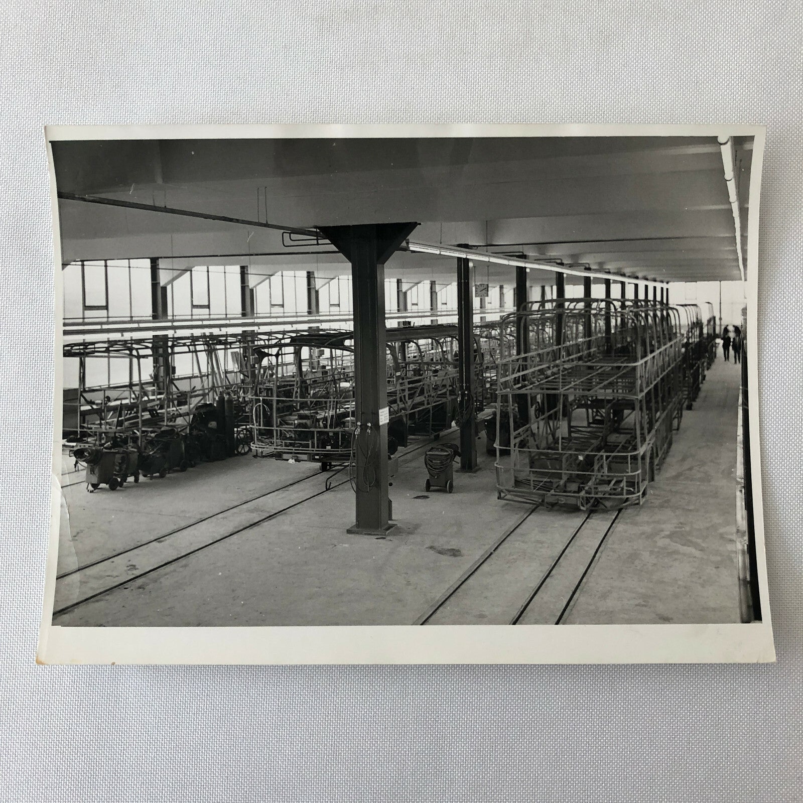 Vintage Plaxton Coachworks Bus Factory Photo Photograph Truck 