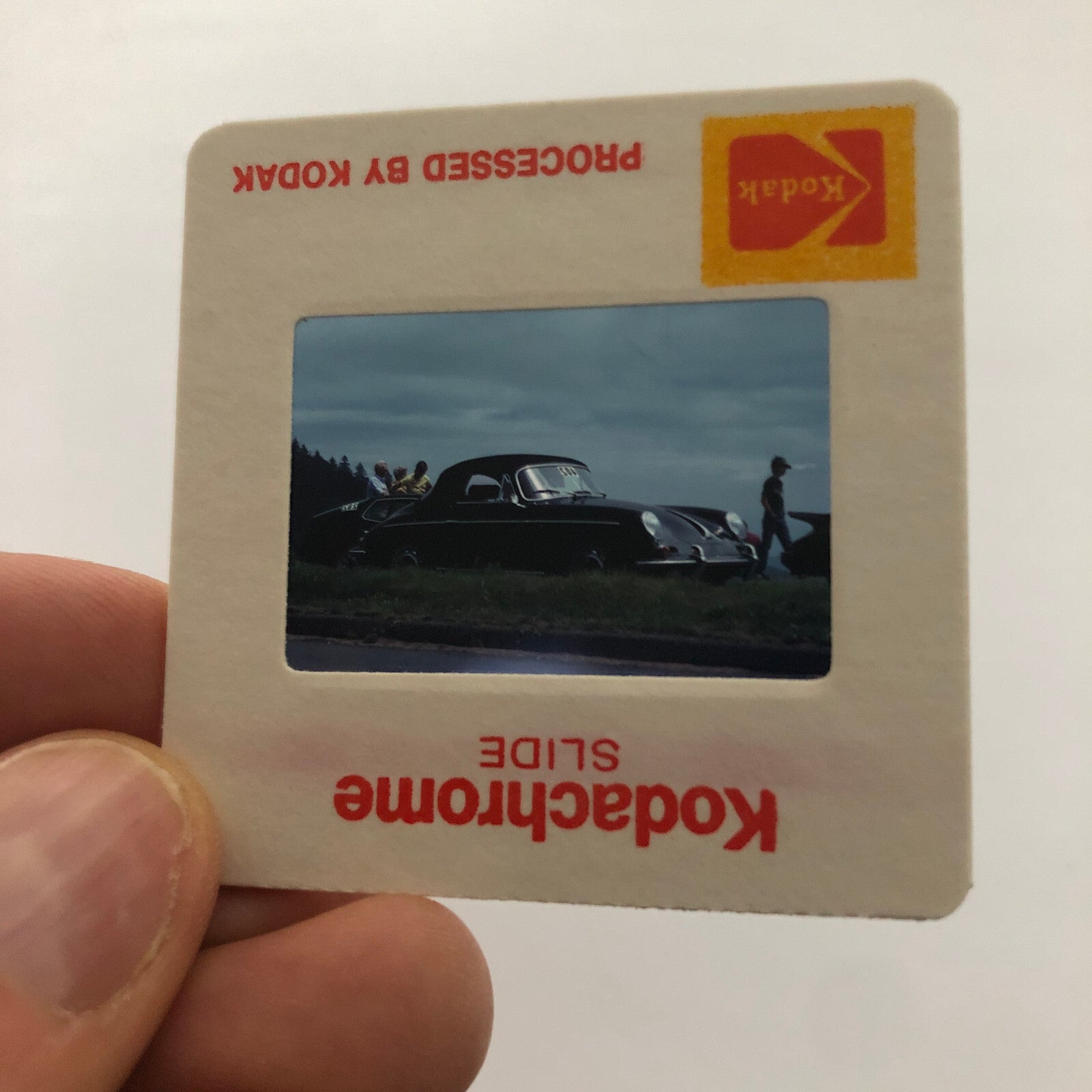 Porsche 356 Convertible Cabriolet Car 35mm Photo Slide Vintage 1981