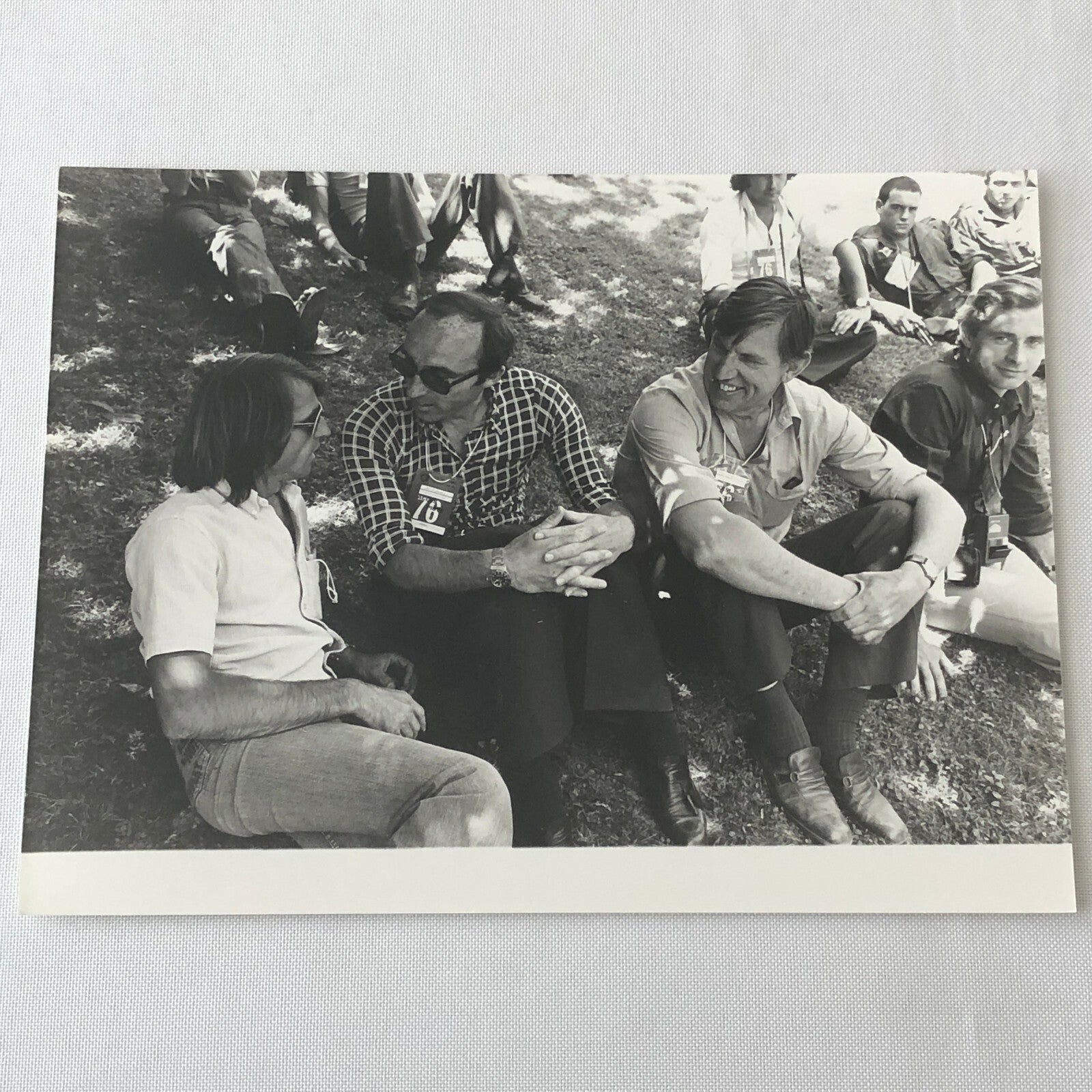 Vintage 1976 Formula 2 F2 Pau Grand Prix Racing Photo Ken Tyrrell Frank Williams