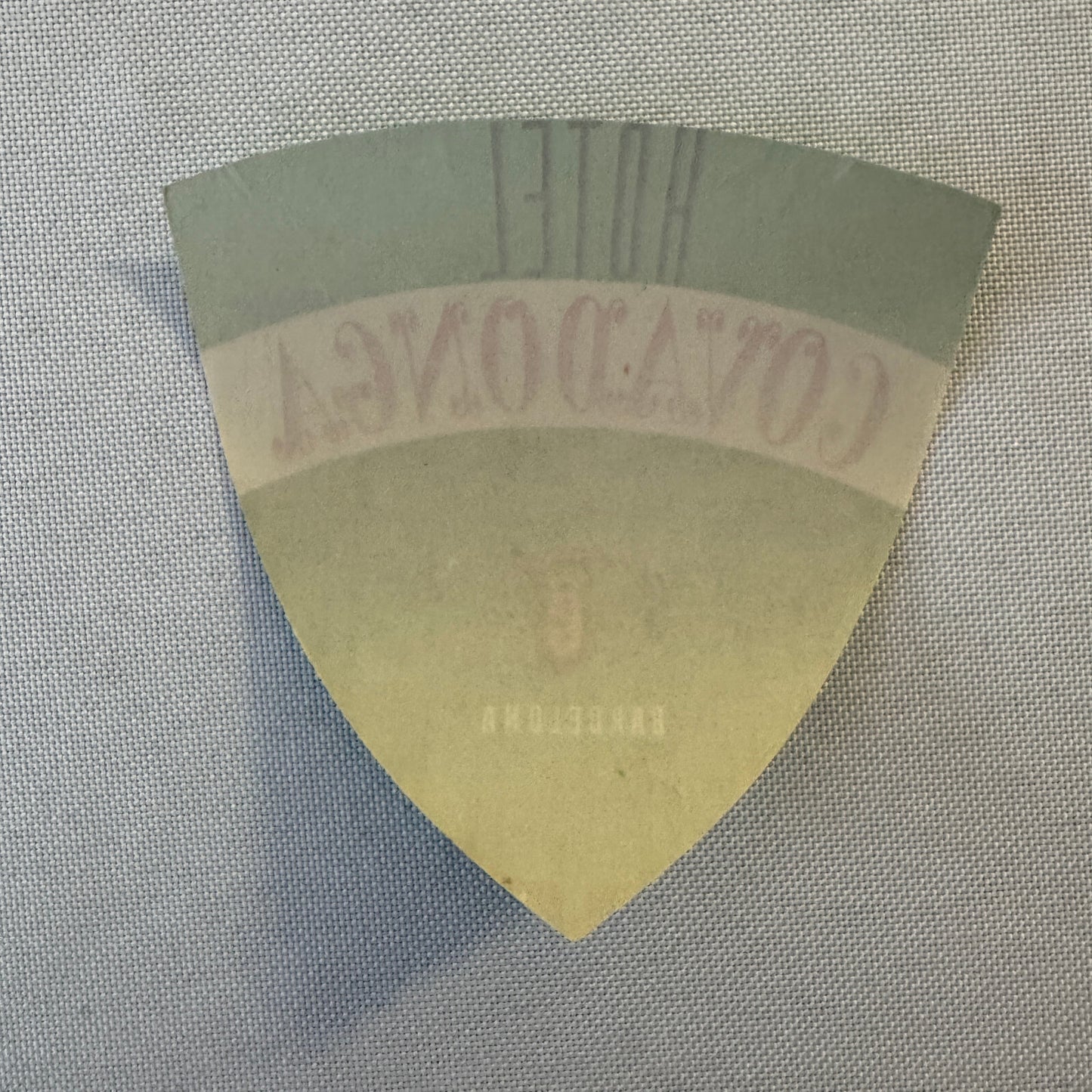 Vintage Travel Luggage Label Covadonga Barcelona Spain Spanish Espana