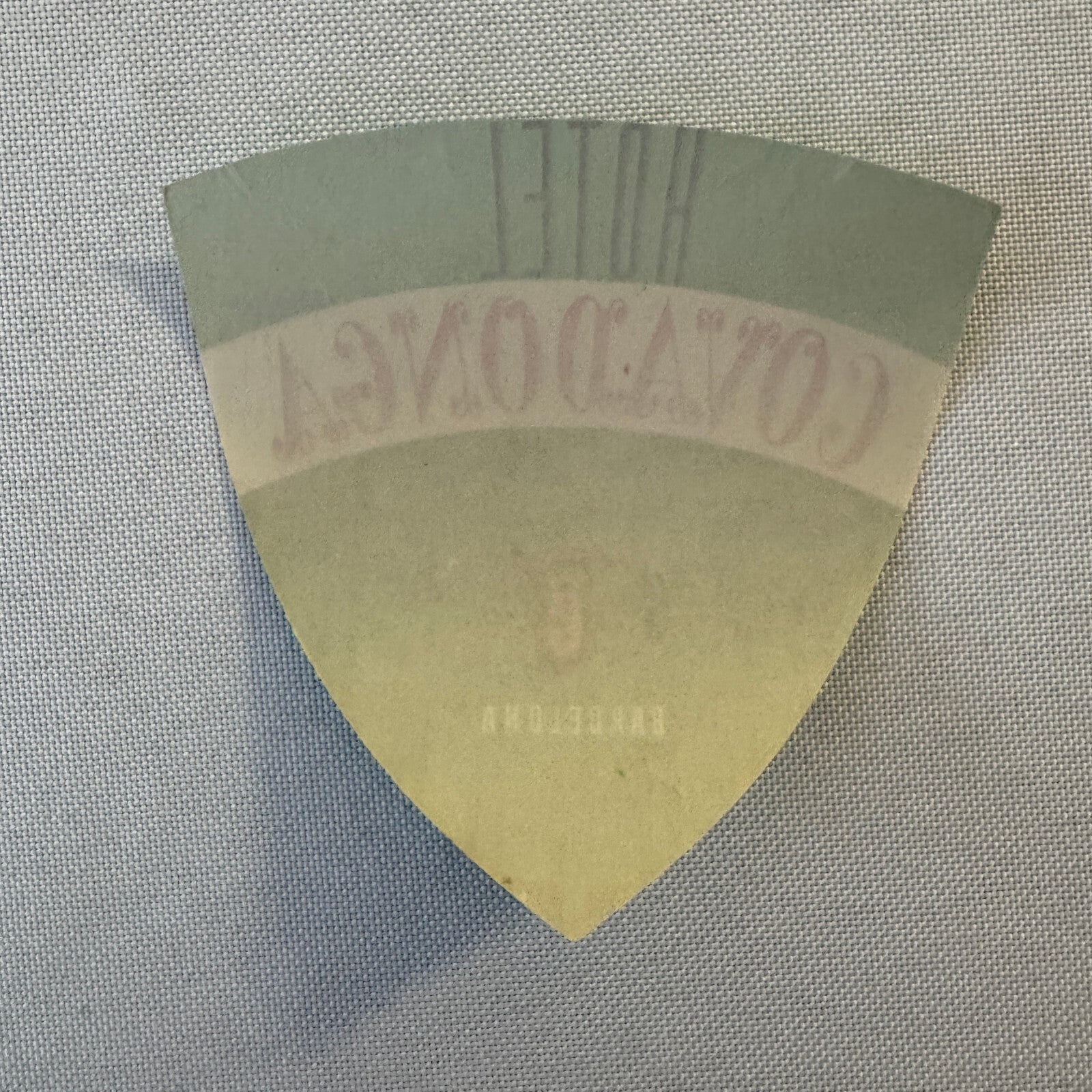 Vintage Travel Luggage Label Covadonga Barcelona Spain Spanish Espana