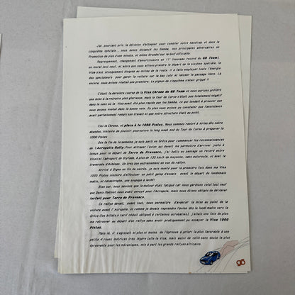 Gerard Barachini Racing Team Rally Rallye Press Kit Photos FRENCH