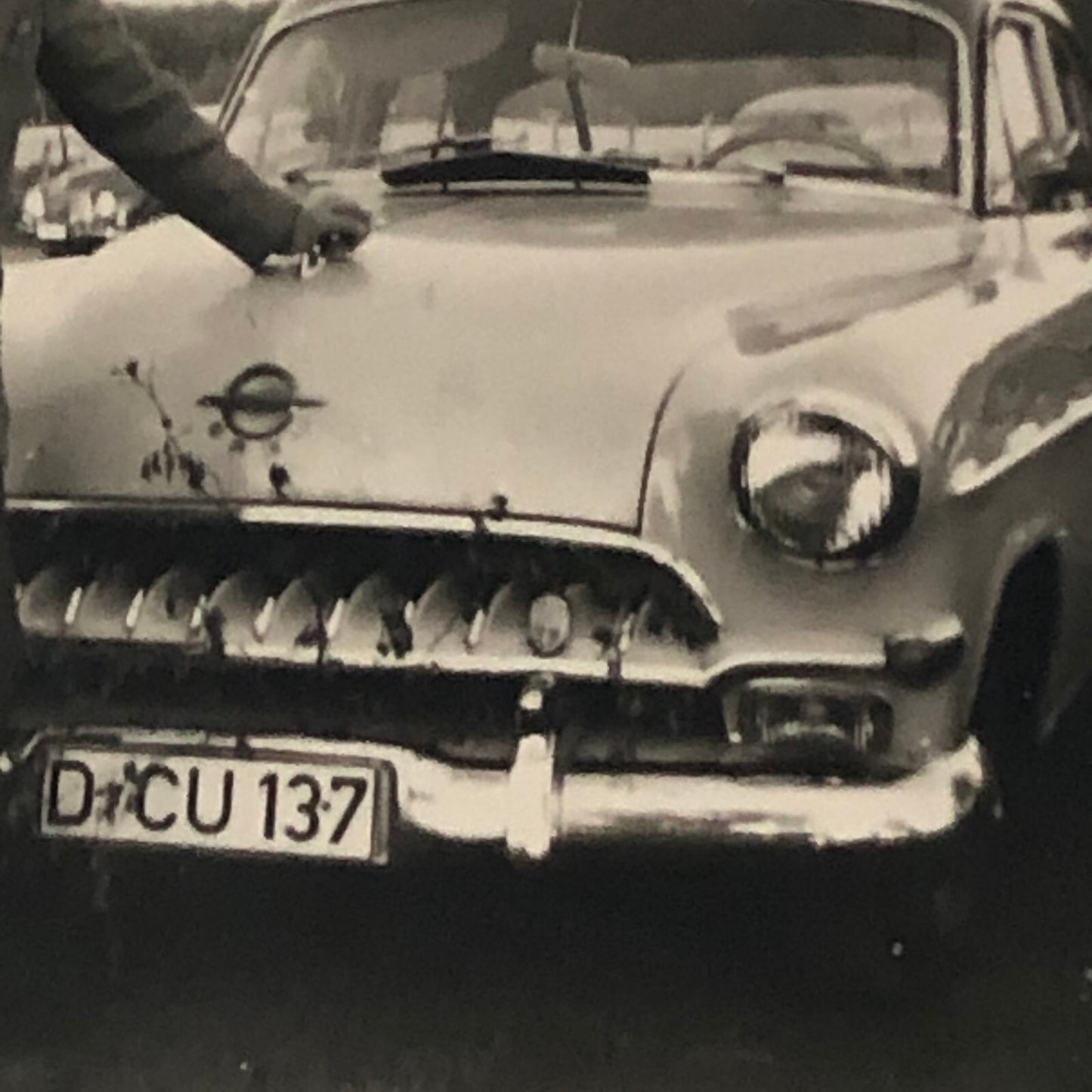 Vintage Photo Photograph Man with Opel Car Automobile Germany - Tag AL22SM2