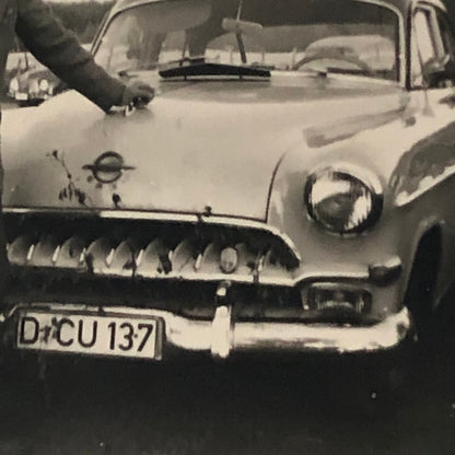 Vintage Photo Photograph Man with Opel Car Automobile Germany - Tag AL22SM2