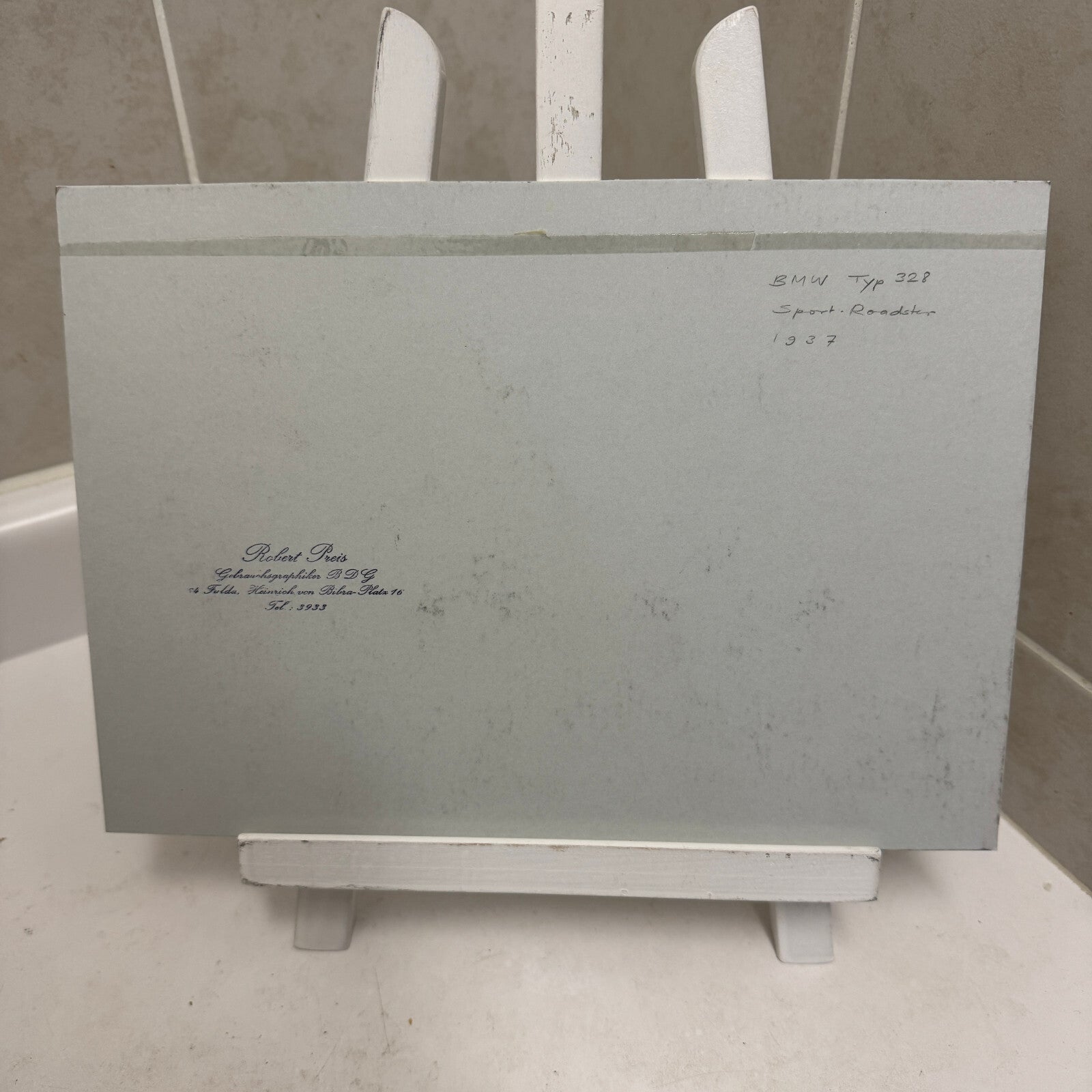 1937 BMW Type 328 Roadster Illustration Art Drawing Hand Drawn Robert Preis