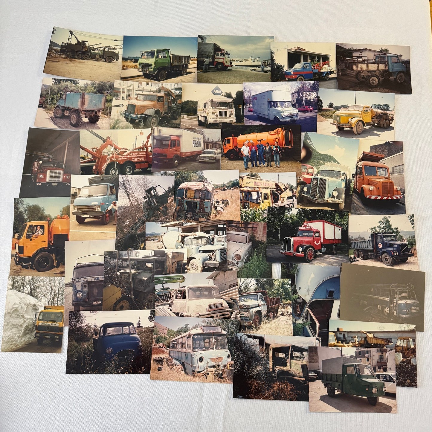 HUGE Vintage Truck and Construction Equipment Photo Lot 1980s Germany 300 Images