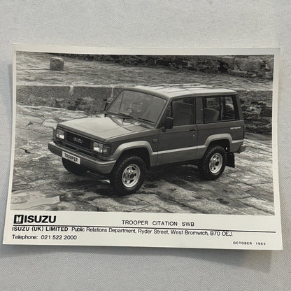 Isuzu Trooper Citation SWB Factory Press Photo Photograph Vintage 1989