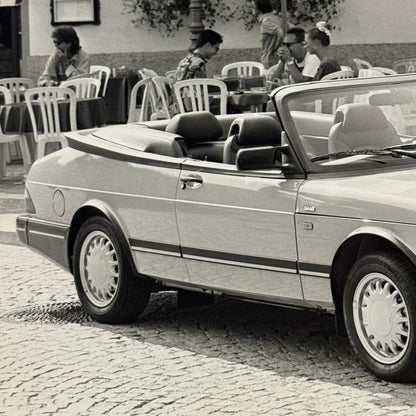 1992 Saab 900 Turbo 16 Cabriolet Convertible Car Factory Photo Photograph Print