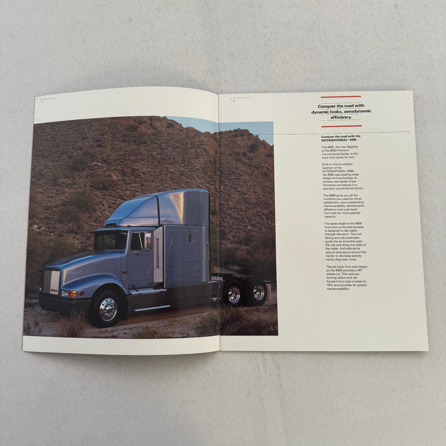 International 9000 Series Truck Sales Brochure Catalog Advertising