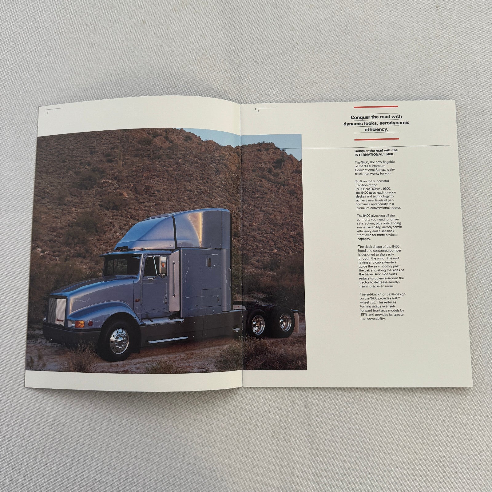 International 9000 Series Truck Sales Brochure Catalog Advertising