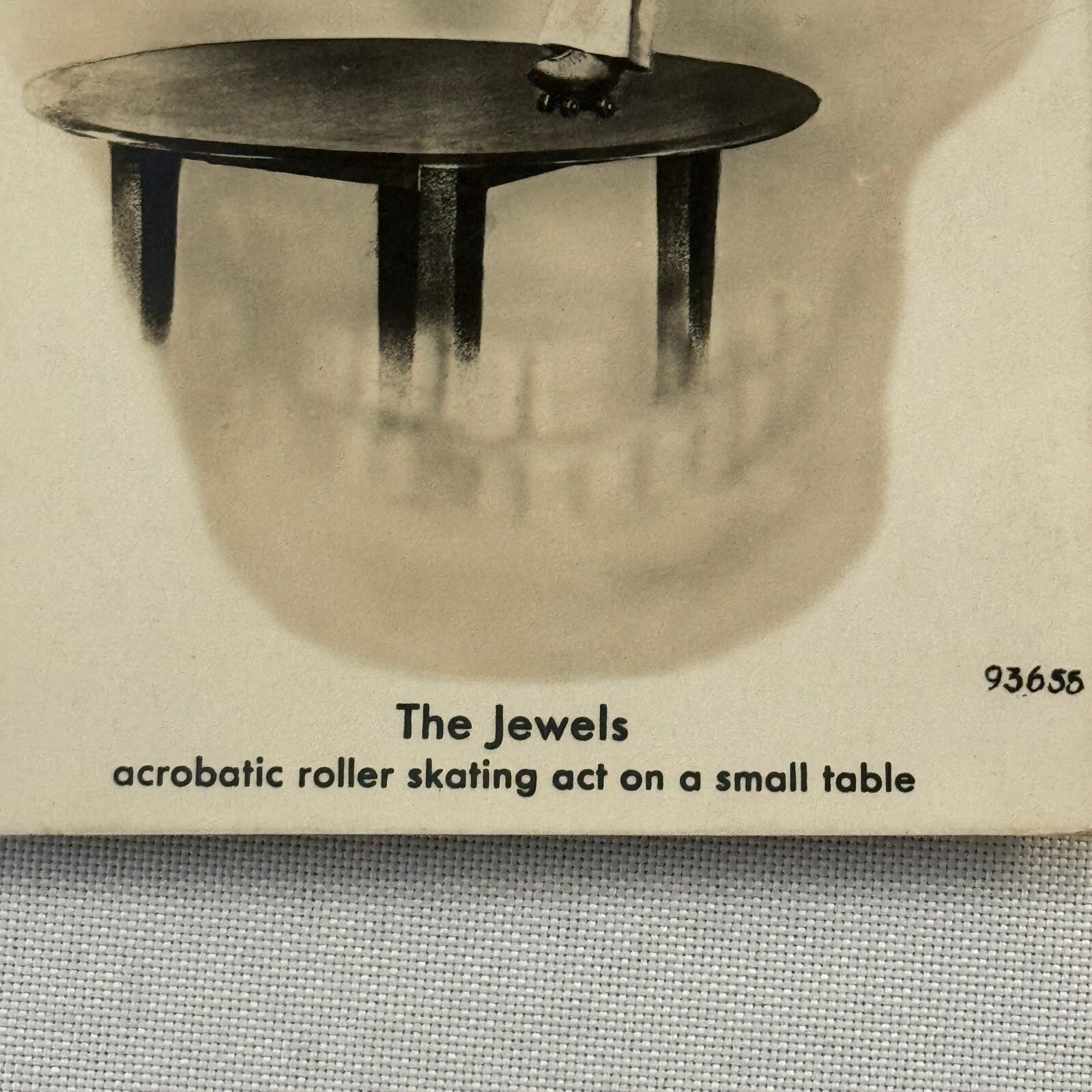 Vintage Circus Performer Postcard Post Card The Jewels Acrobatic Roller Skating