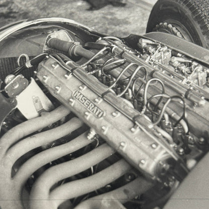 Maserati Racing Engine Motor Photo Photograph Print 1956 German Grand Prix Race