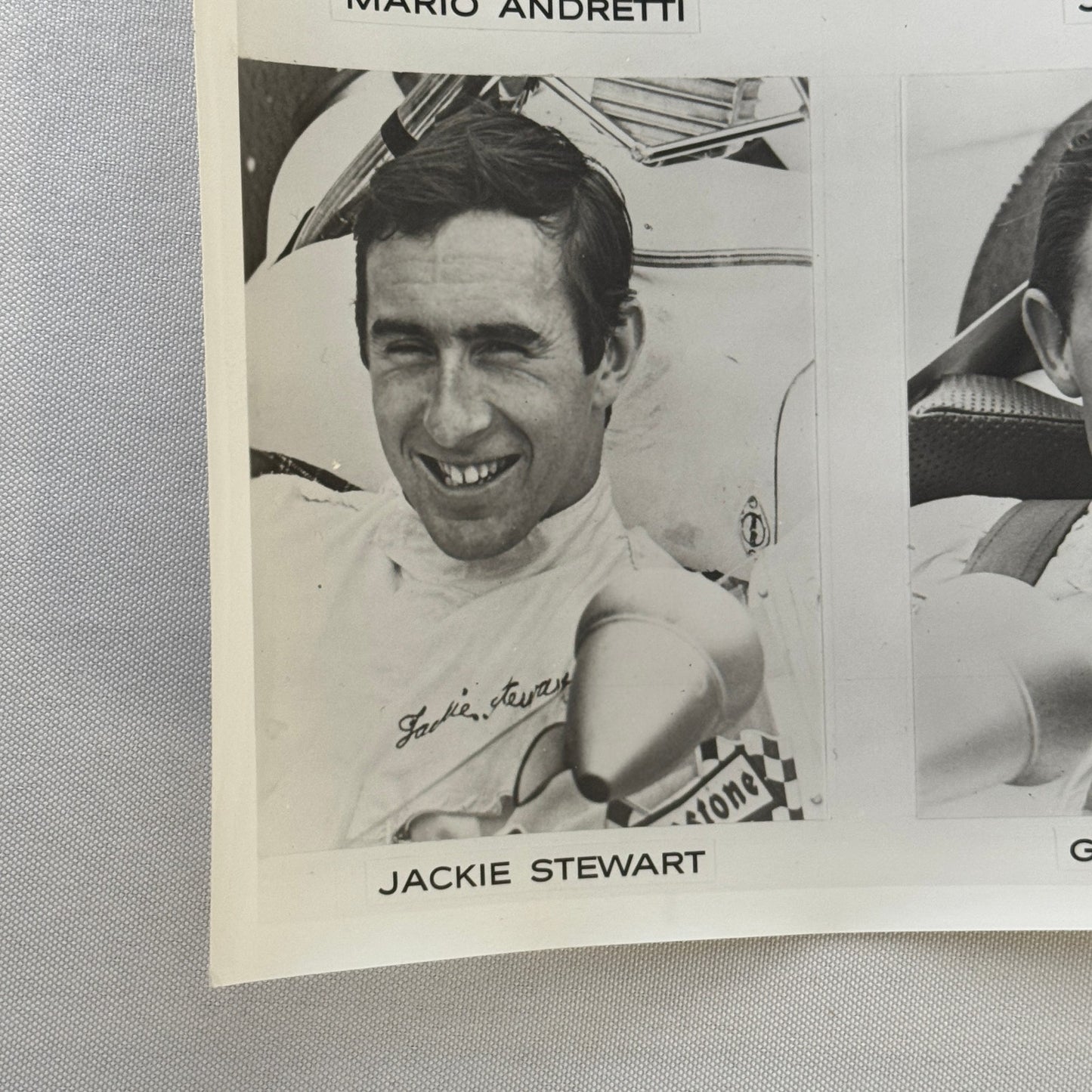 Vintage Racing Driver Photo Jackie Stewart Mario Andretti Jim Clark Graham Hill