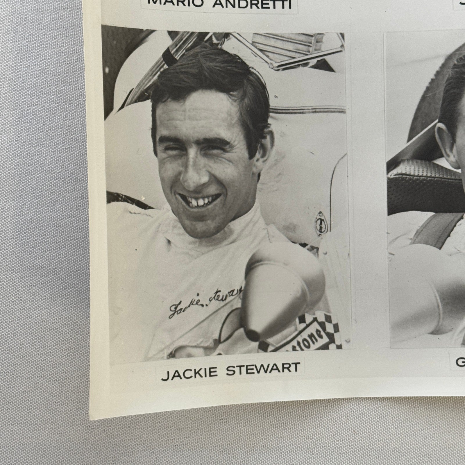 Vintage Racing Driver Photo Jackie Stewart Mario Andretti Jim Clark Graham Hill