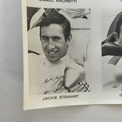 Vintage Racing Driver Photo Jackie Stewart Mario Andretti Jim Clark Graham Hill