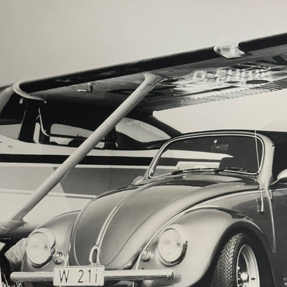 Vintage Volkswagen Beetle TUNER Car VW Bug Photo Photograph with Airplane Plane