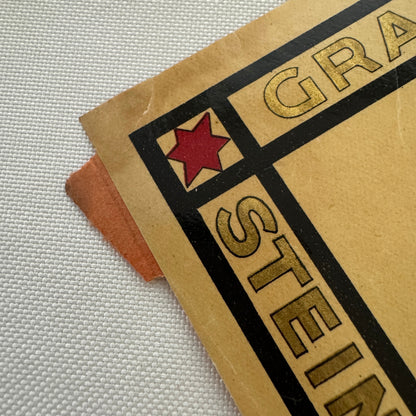 Vintage Hotel Travel Label Grand Hotel Steiner Prague