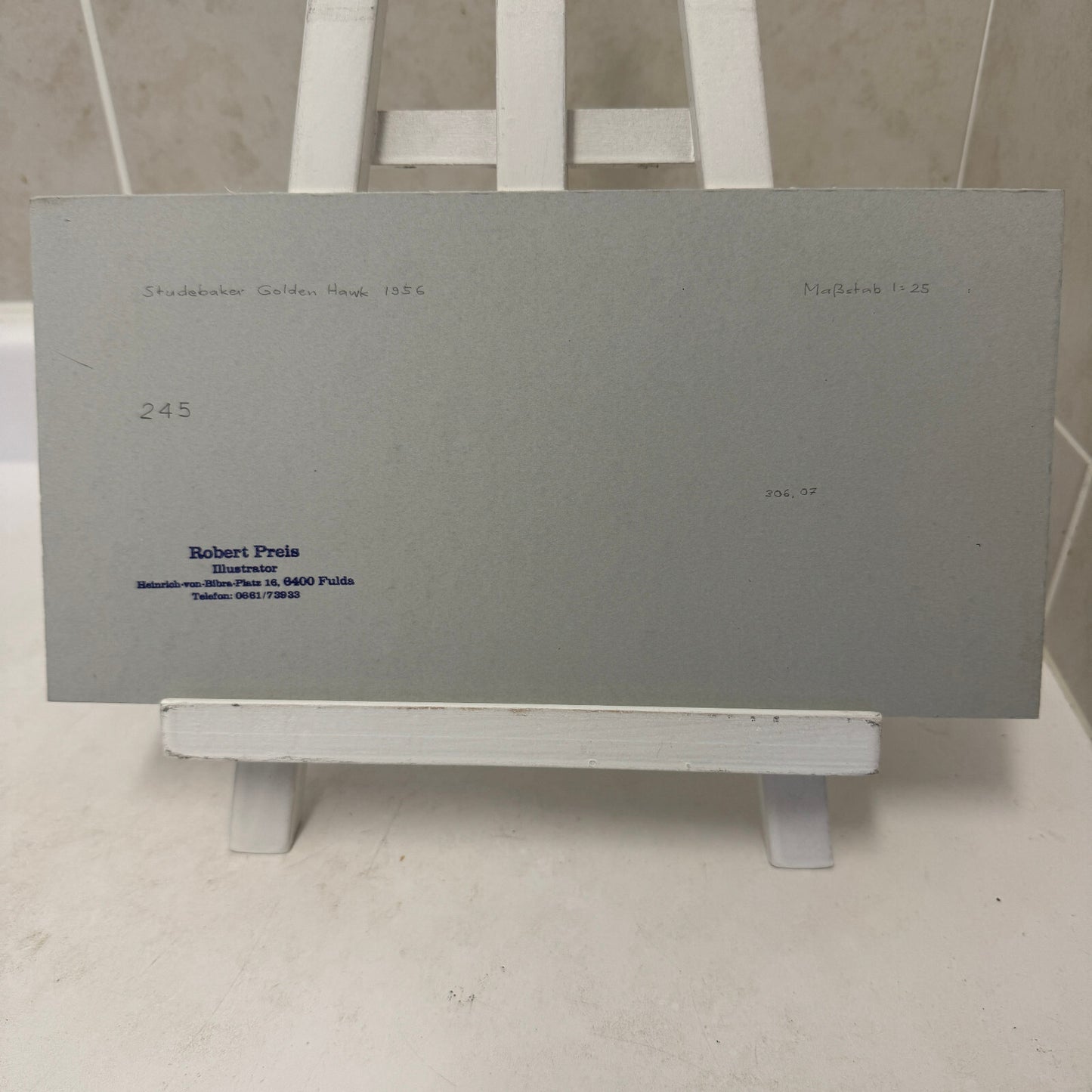 1956 Studebaker Golden Hawk Automobile Illustration Art Drawing Hand Drawn