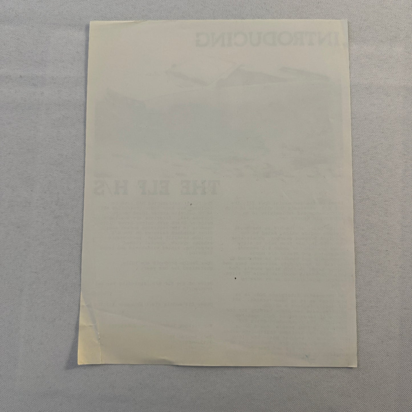 Spex Design Inc ELF HS Convertible Car Sales Sheet Brochure Advertising