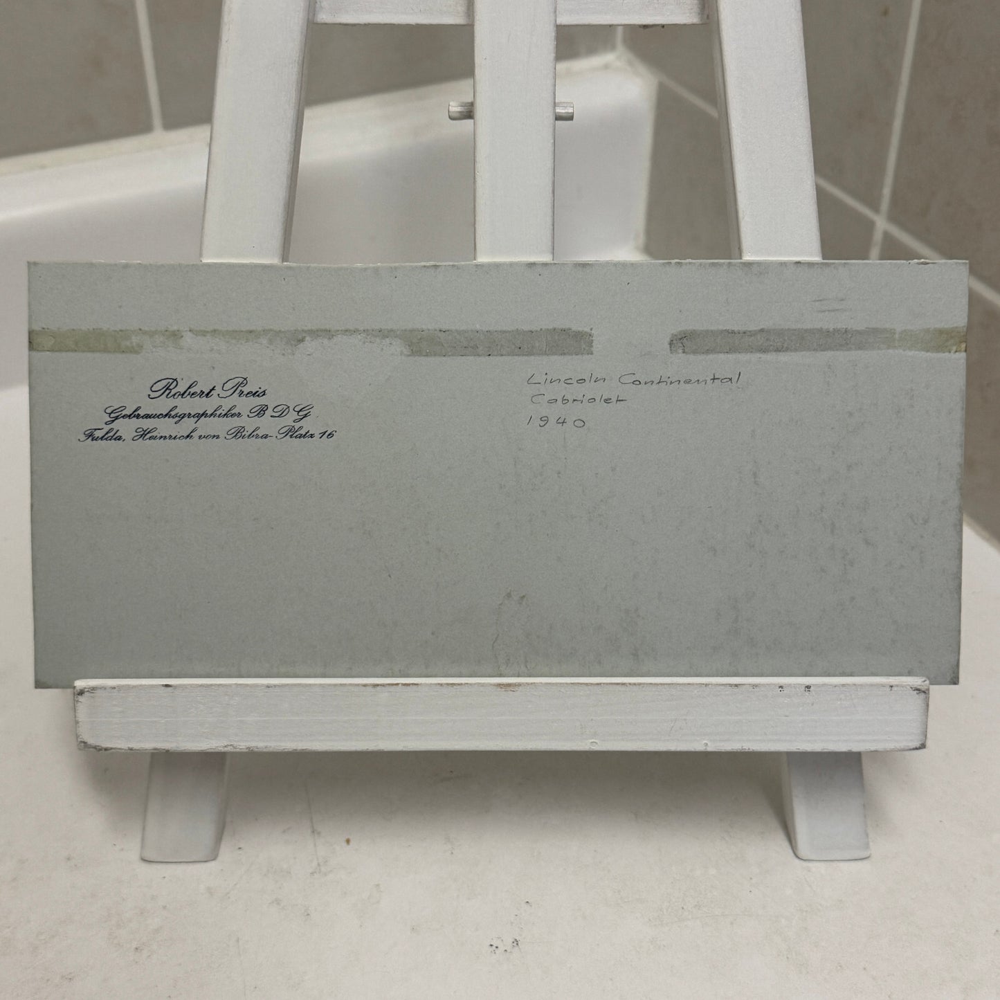 1940 Lincoln Continental Cabriolet Illustration Art Drawing Vintage Miniature