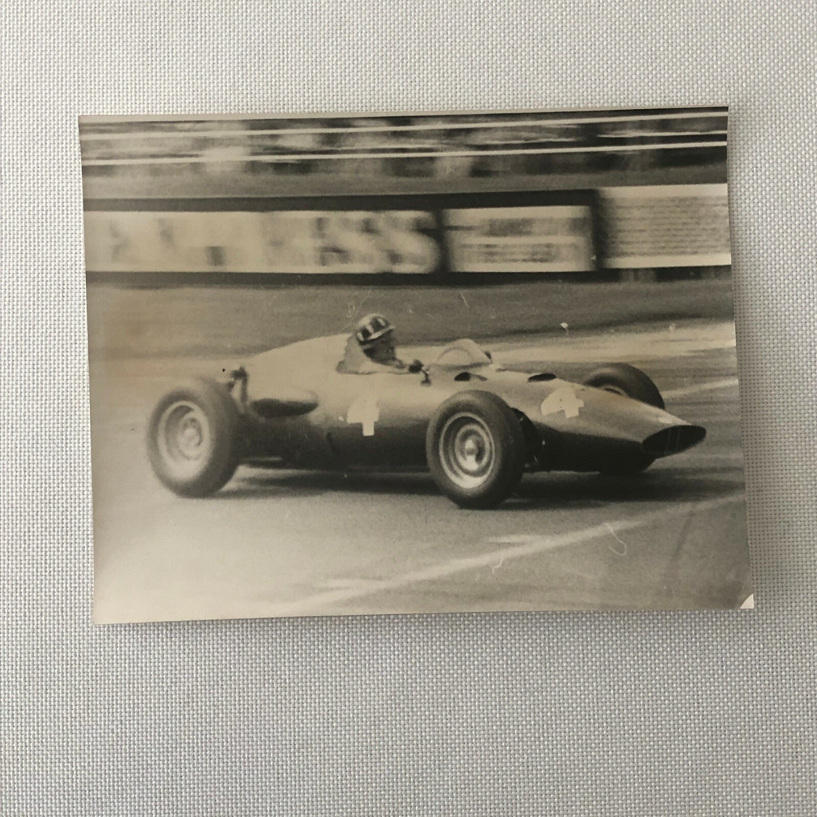 Vintage Racing Car Photo Photograph Print - Possibly BRM Car ? 