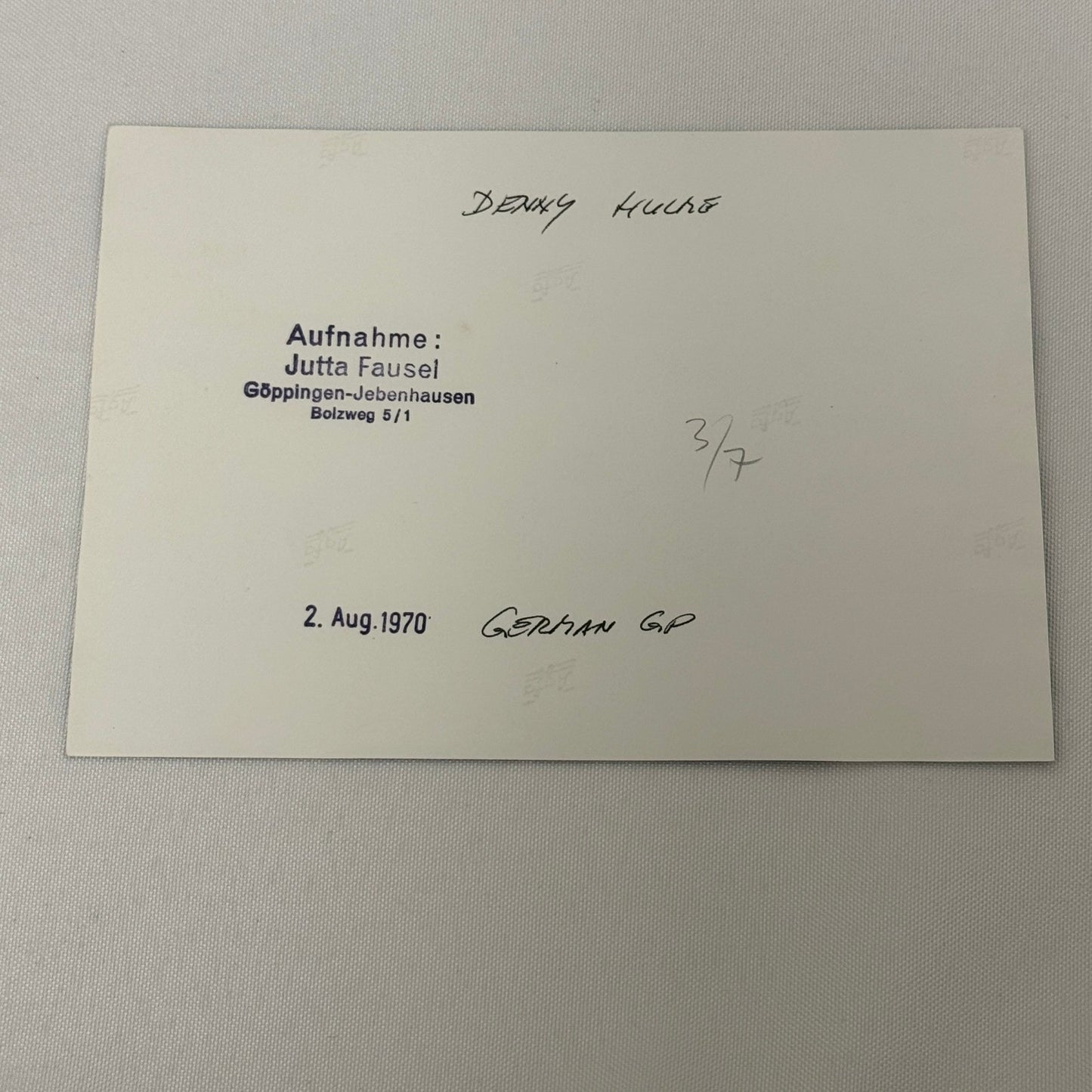 Vintage Racing Photo 1970 German Grand Prix Denny Hulme Motorsport Photograph