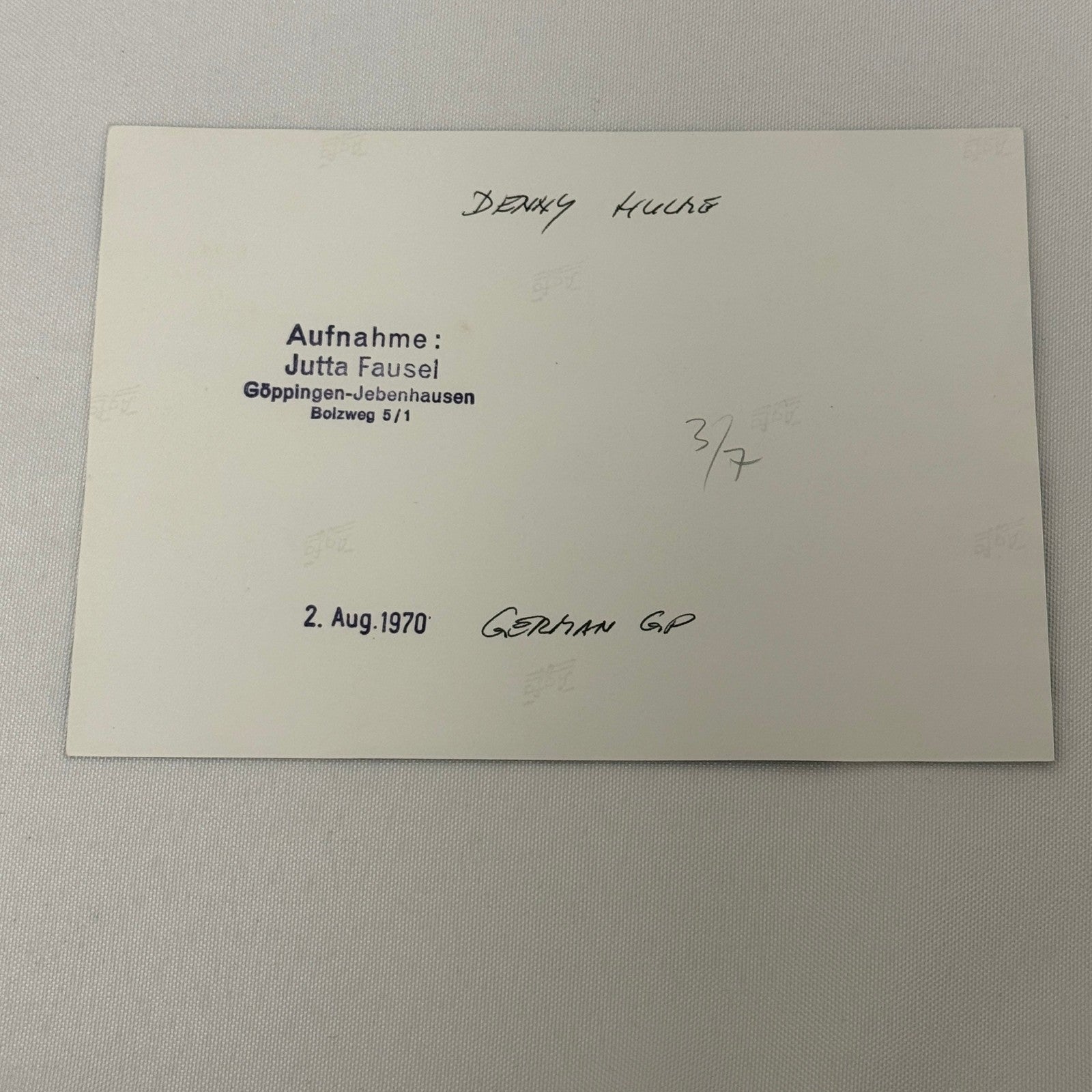 Vintage Racing Photo 1970 German Grand Prix Denny Hulme Motorsport Photograph