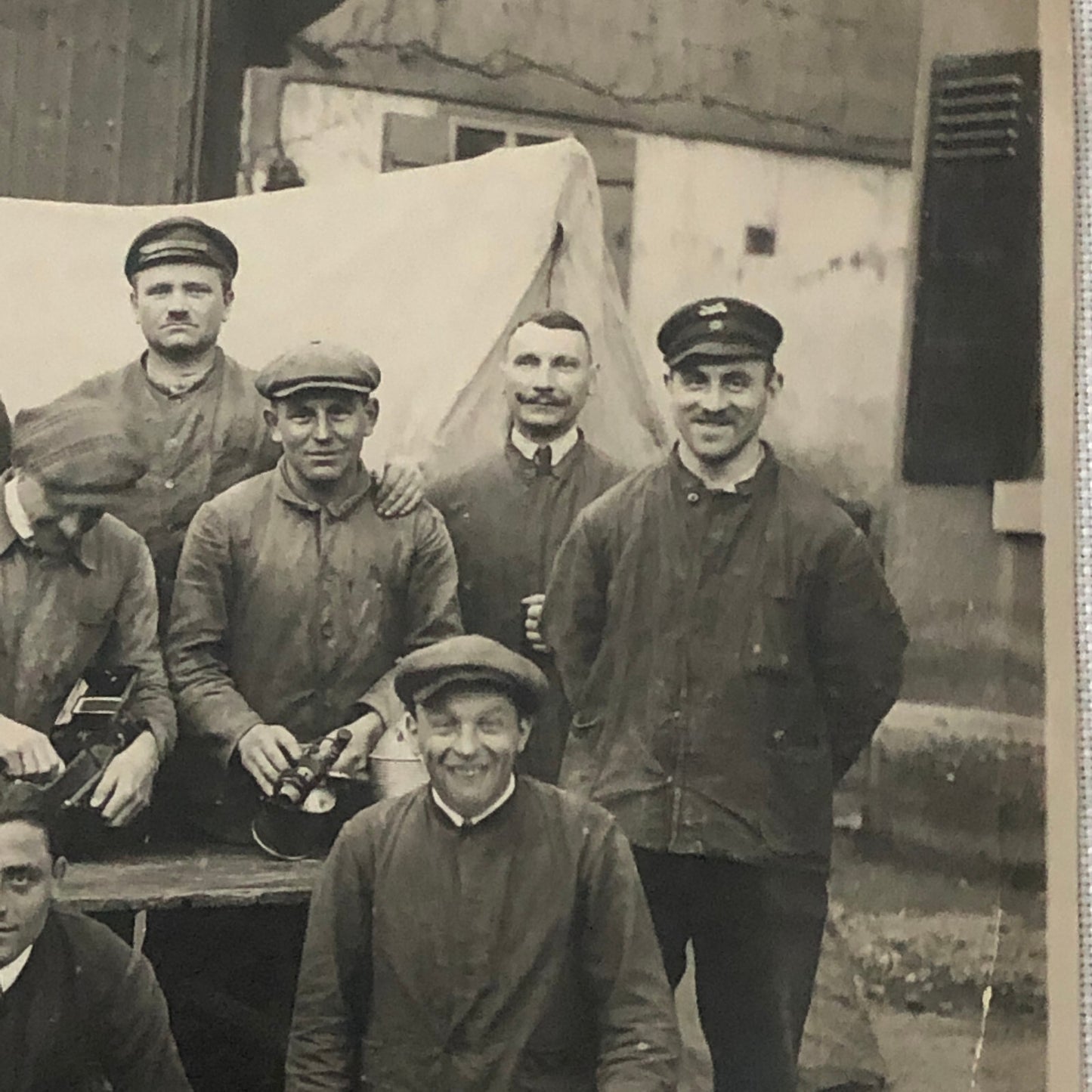 Vintage Photo Photograph Factory Workers Men German Germany 