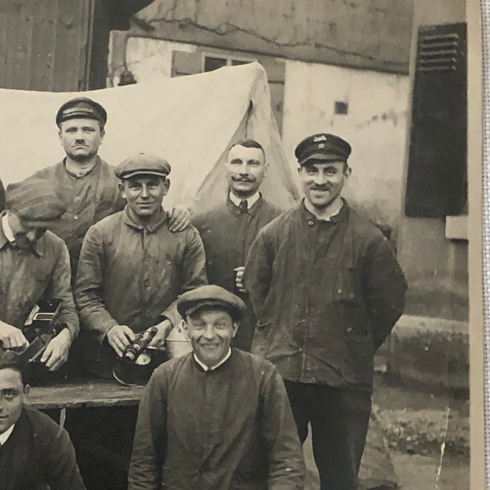 Vintage Photo Photograph Factory Workers Men German Germany 