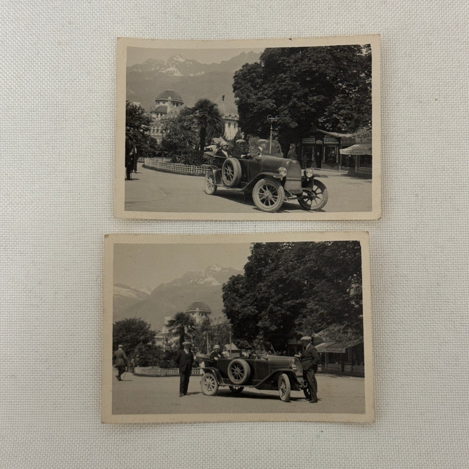 Vintage Photo Photograph Print Early Car Automobile People Lot 2x