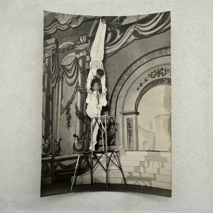 Vintage Circus Performer Balancing Act Acrobat Photo Photograph Silvas