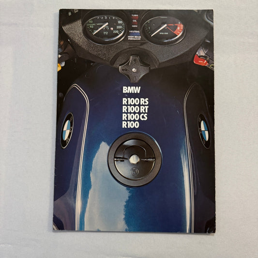 Vintage BMW Motorcycle Bike Sales Brochure R100 RS RT CS GERMAN R100RS R100RT