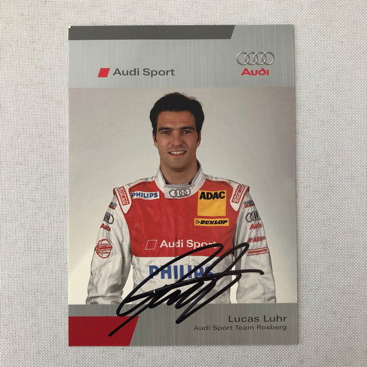 Audi Sport Racing Team Rosberg Lucas Luhr SIGNED Autograhed Card