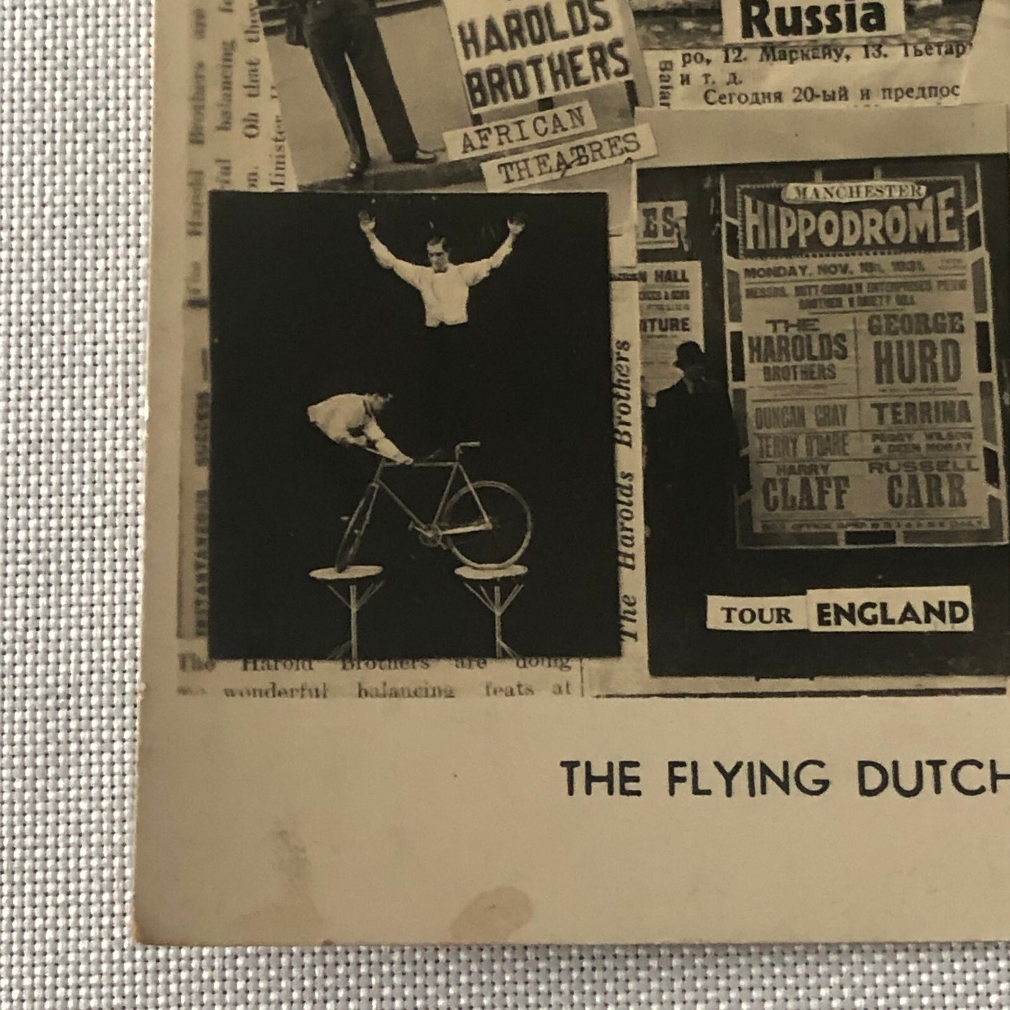 Vintage Circus Balancing Act Bicycle Bike Postcard Post Card Flying Dutchman